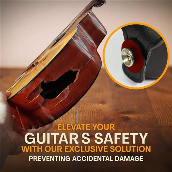 Floral Guitar Strap Adjustable for Electric Acoustic Bass with Strap Locks - Picture 4 of 7